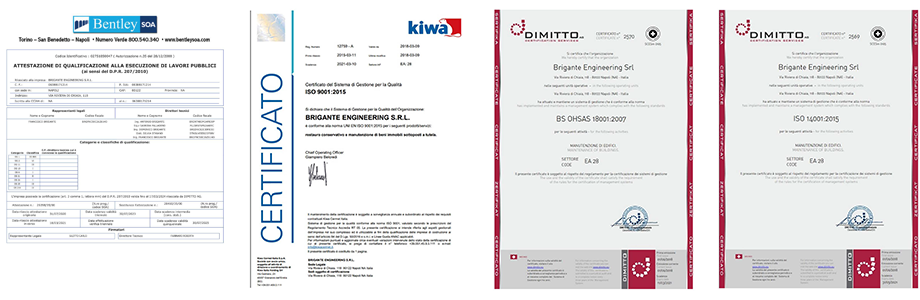 all certificate brigante engineering